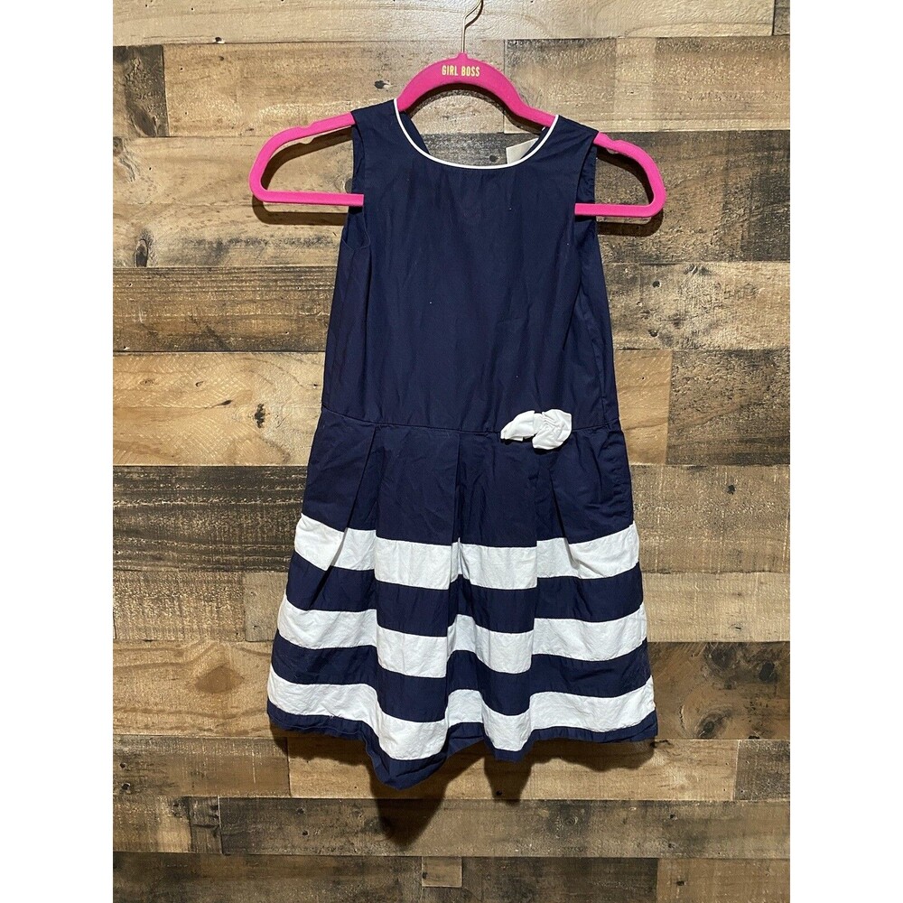 Osh Kosh Blue Dress 8 Girls Stripe